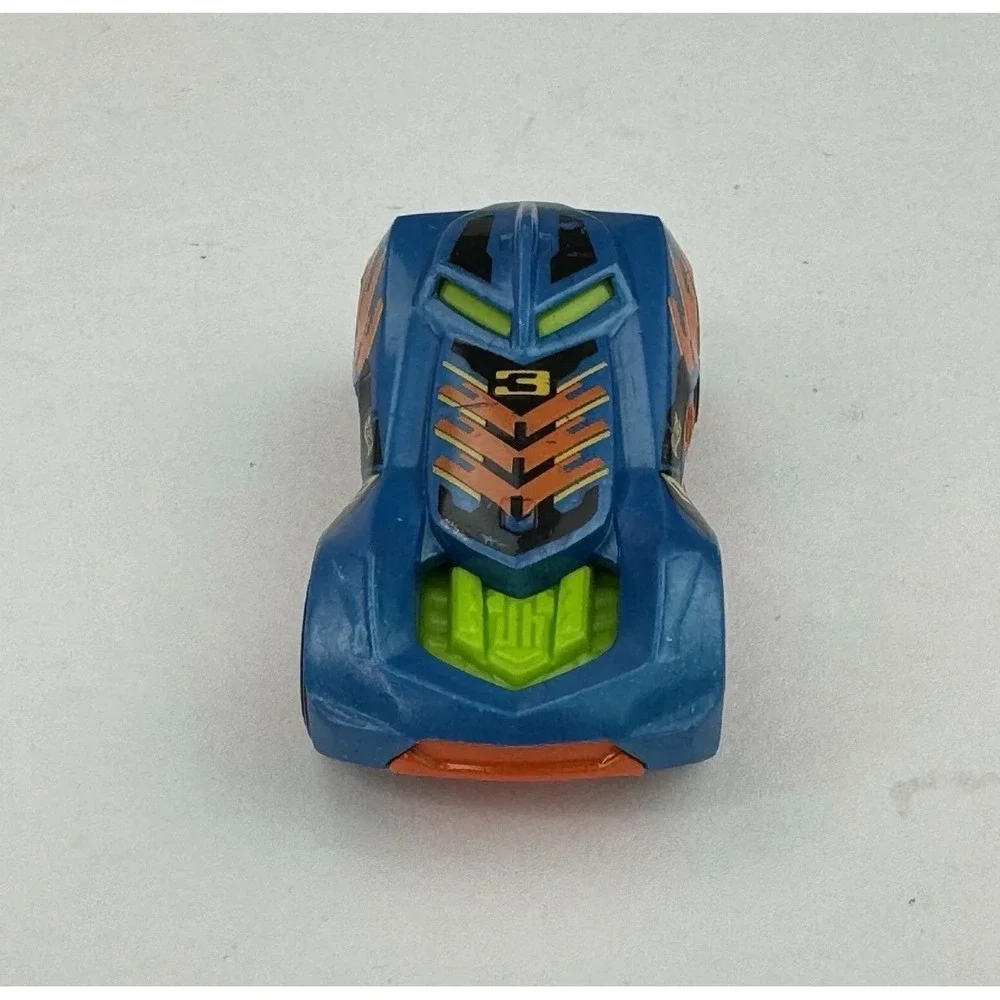 Hot Wheels RD-03 2014 Mattel Blue Orange Racing Diecast Toy Car‎ Number 3